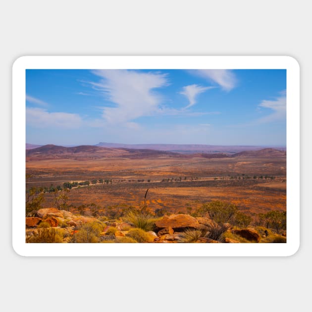 Flinders Ranges Wonoka Hill_9386A Sticker by seadogprints